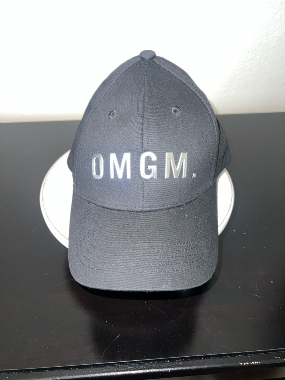 OMGM Black Baseball Cap – Reflective‎ Logo